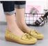 Women Flats Summer Women Genuine Leather Shoes With Low Heels Slip On Casual Flat Shoes Women Loafers Soft Nurse Ballerina Shoes